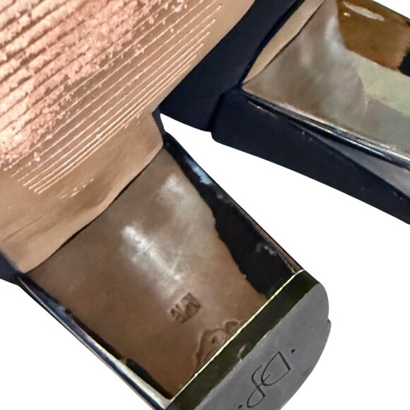 9 N Donald Pliner Chelsie Black Pump Booties Shoes Mirror Block Heel - Picture 12 of 12